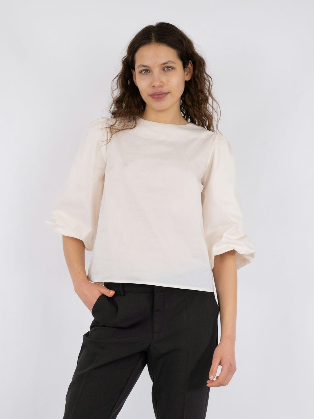 Neo Noir - Lorraine Poplin Blouse - Ivory