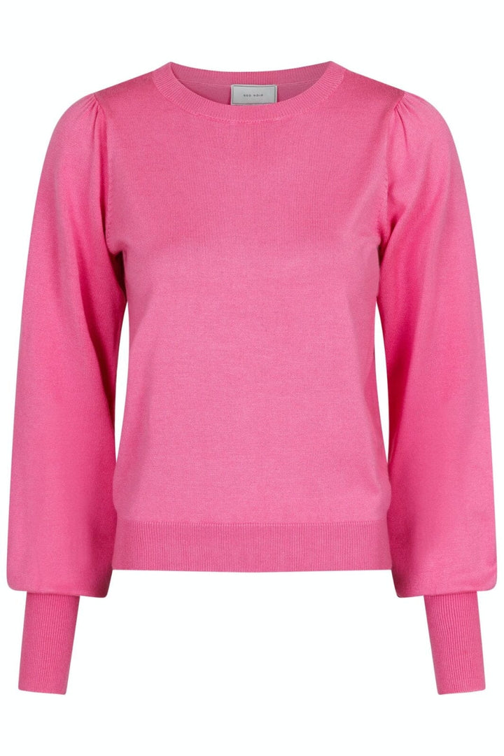 Neo Noir - Magdalena Solid Knit Blouse - Pink Strikbluser 