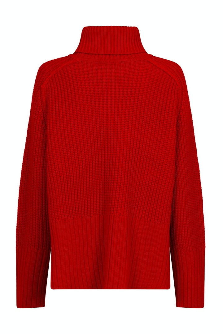 Neo Noir - Maggie Knit Blouse - Red Strikbluser 