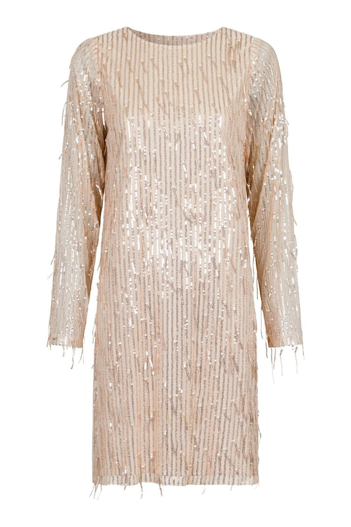 Neo Noir - Maline Sequins Dress - Rose Gold Kjoler 