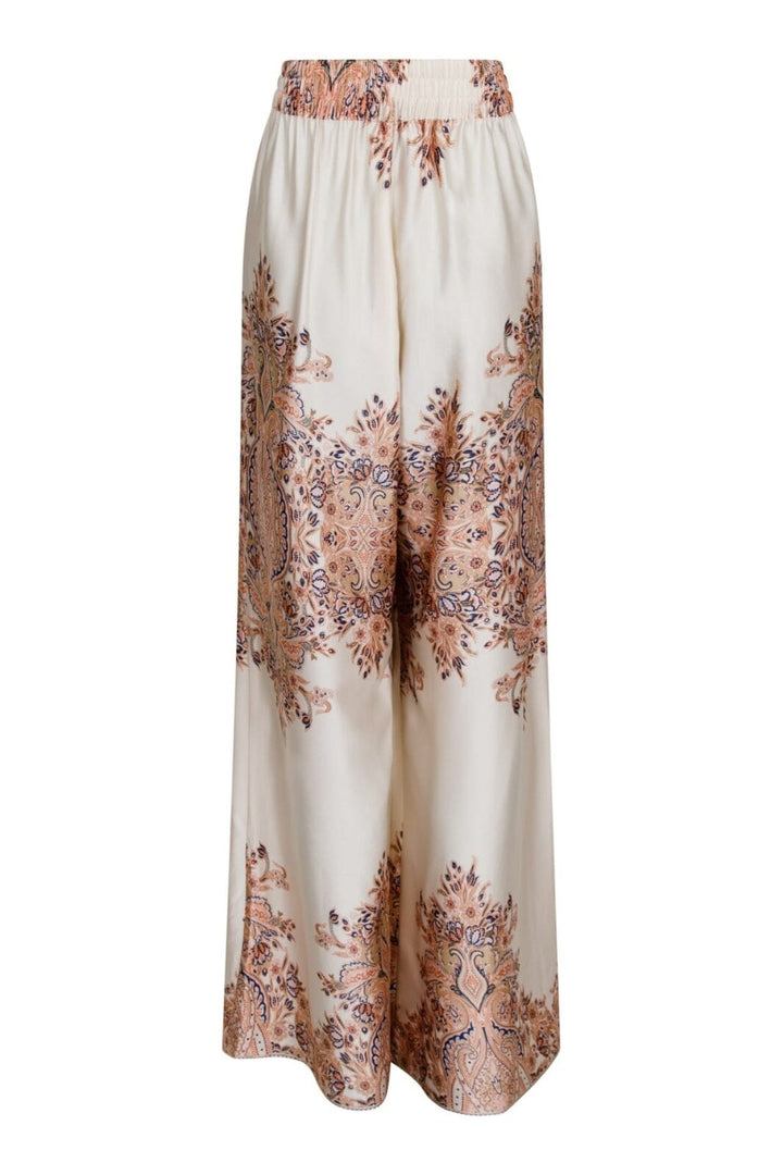 Neo Noir - Mana Paisley Border Pants - Creme Bukser 