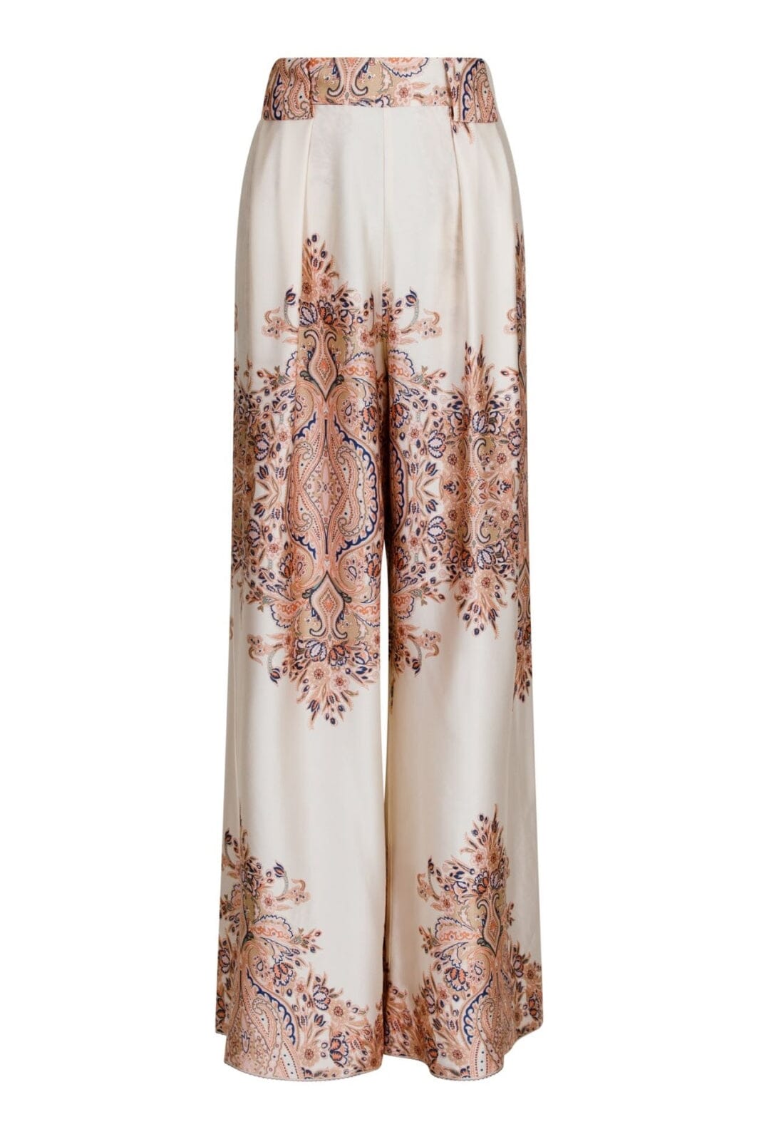 Neo Noir - Mana Paisley Border Pants - Creme Bukser 