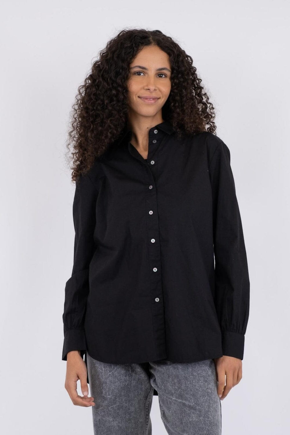 Neo Noir - Margit C Poplin Shirt - Black Skjorter 