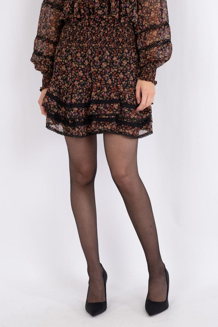 Neo Noir - Marna Garden Skirt - Black Nederdele 