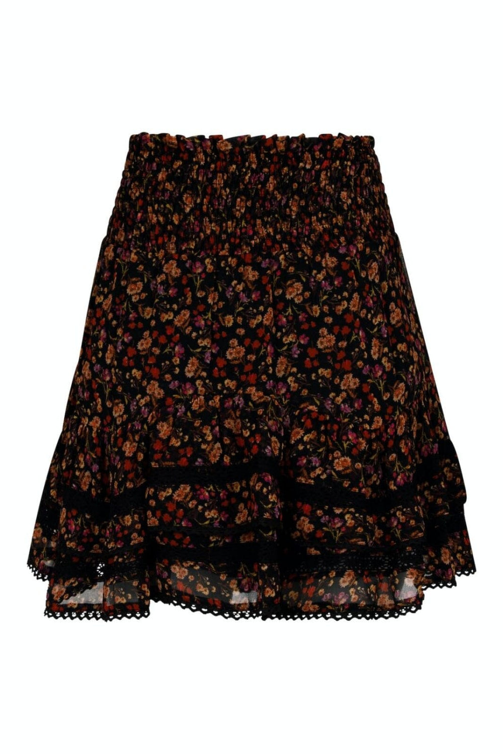 Neo Noir - Marna Garden Skirt - Black Nederdele 