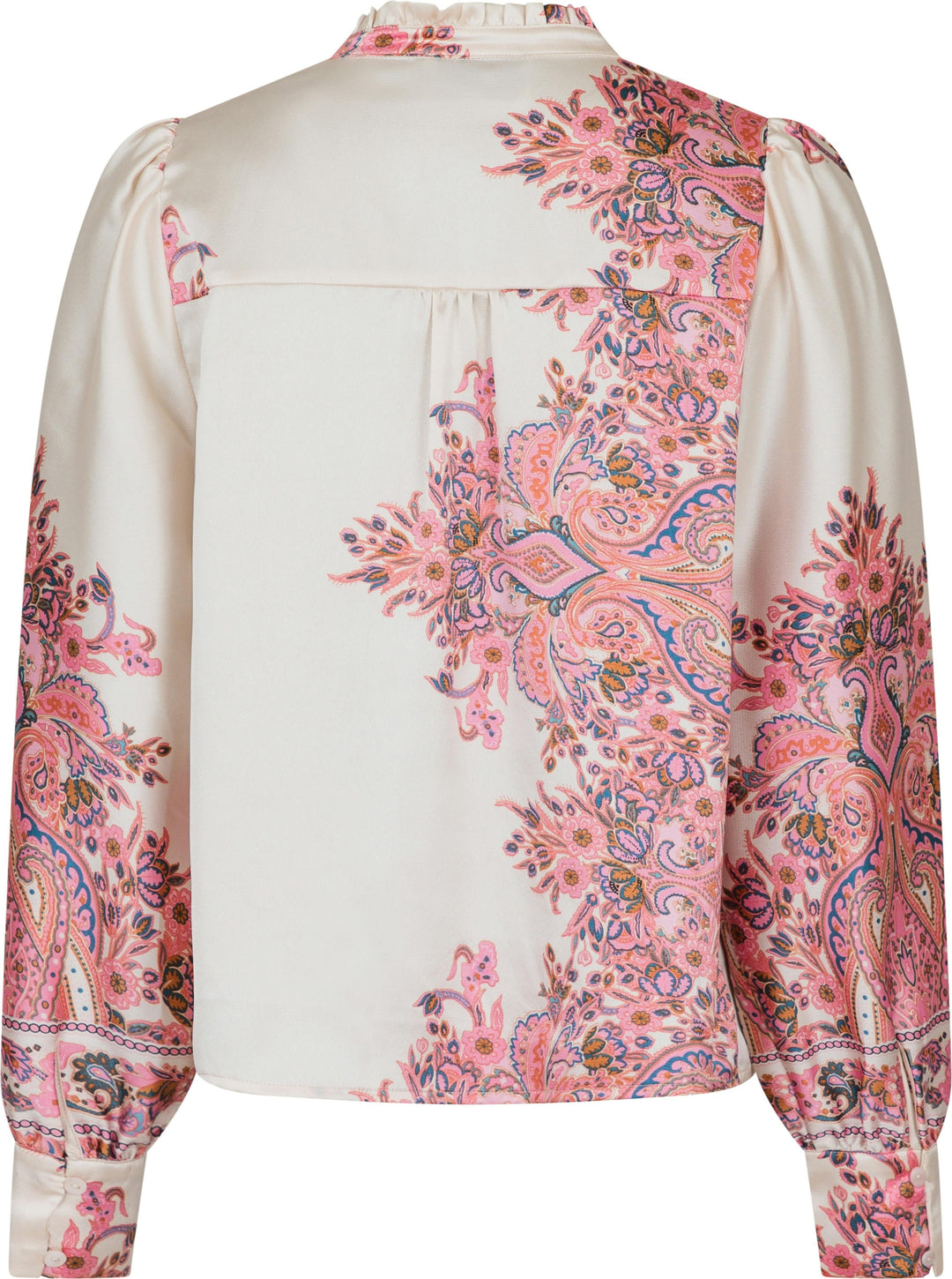 Neo Noir - Massima Paisley Border Blouse - Light Pink