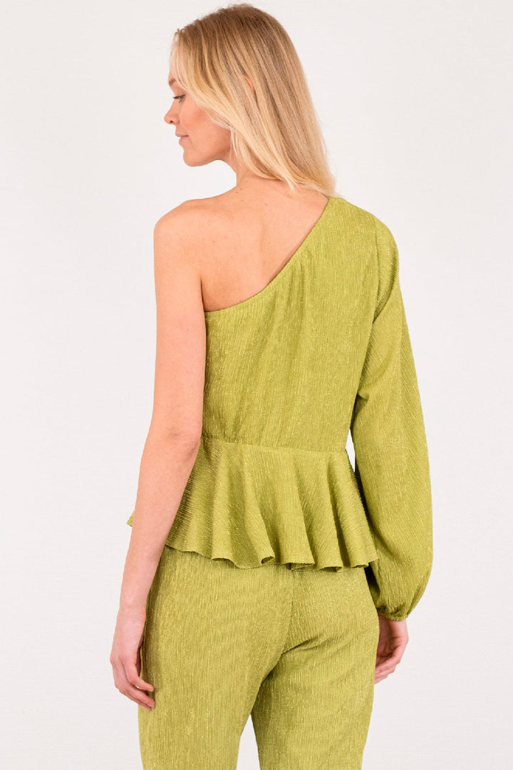 Neo Noir - McCartney Plisse Blouse - Green Bluser 