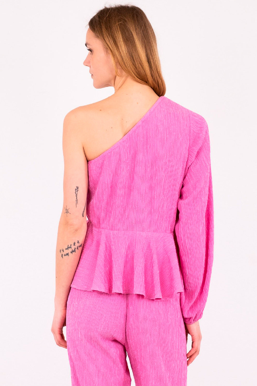 Neo Noir - McCartney Plisse Blouse - Pink Bluser 