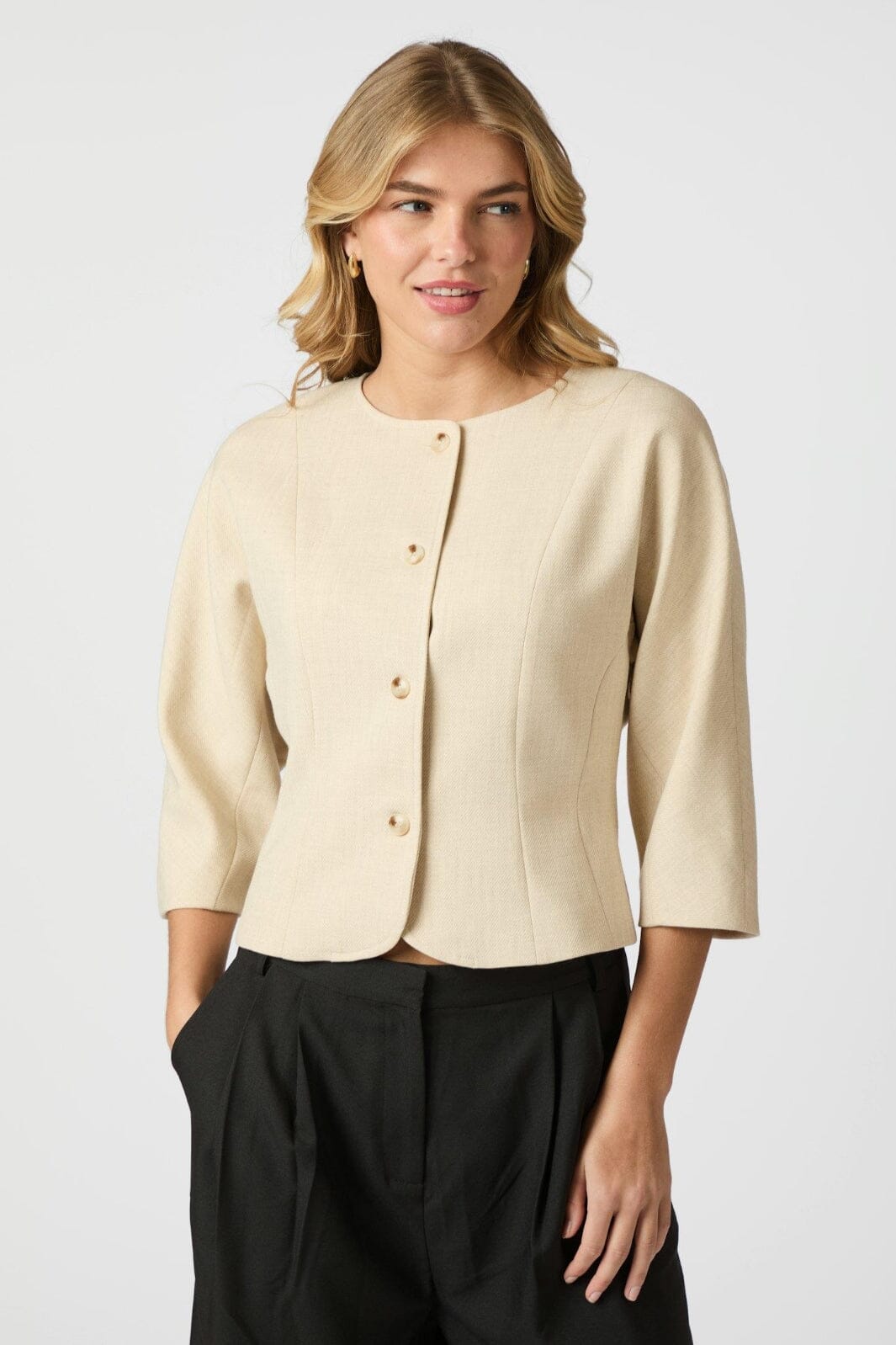 Neo Noir - Mesto Melange Jacket 165442 - 976 - Beige Melange