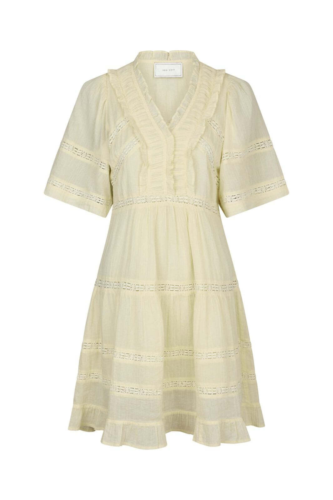 Neo Noir - Milene S Voile Dress 165528 - 191 - Light Yellow