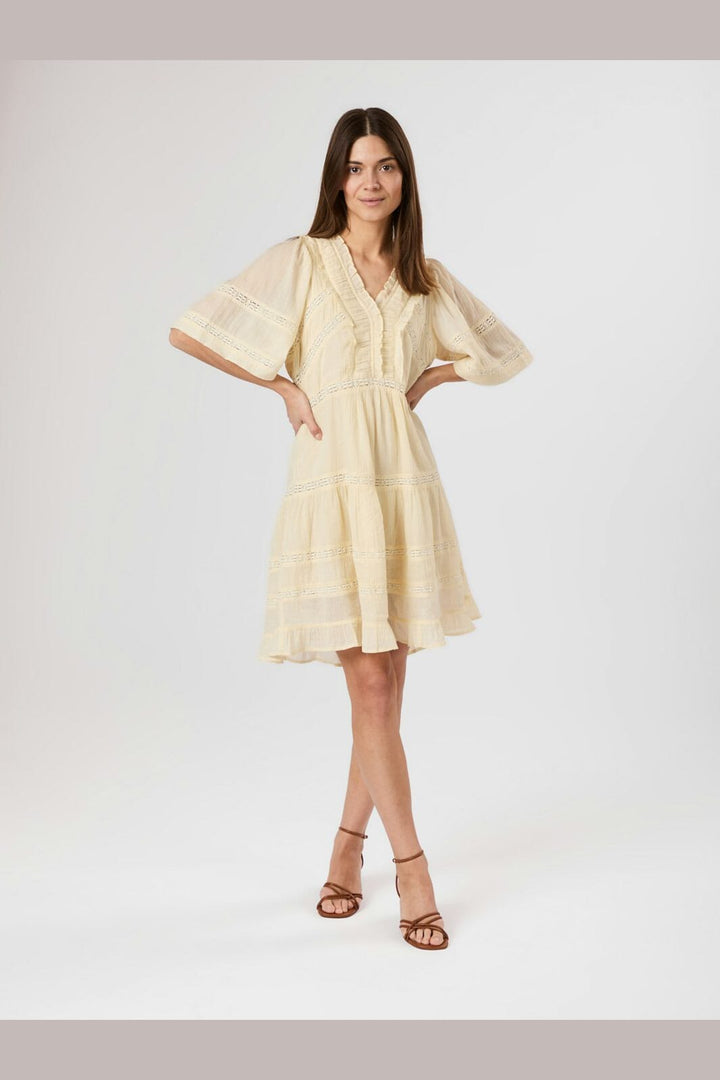 Neo Noir - Milene S Voile Dress 165528 - 191 - Light Yellow