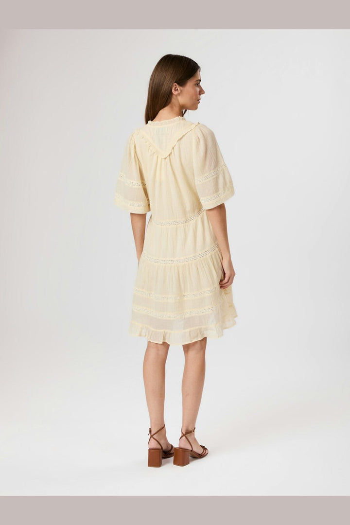 Neo Noir - Milene S Voile Dress 165528 - 191 - Light Yellow