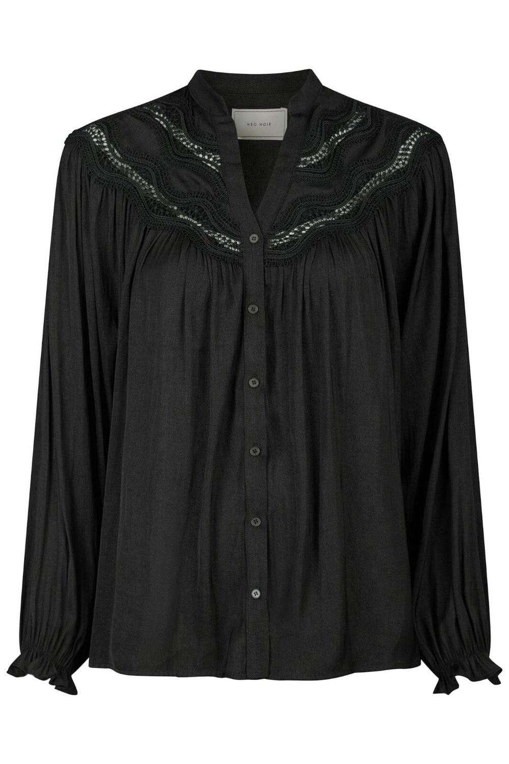 Neo Noir - Minnie Deco Blouse 163724 - Black Bluser 