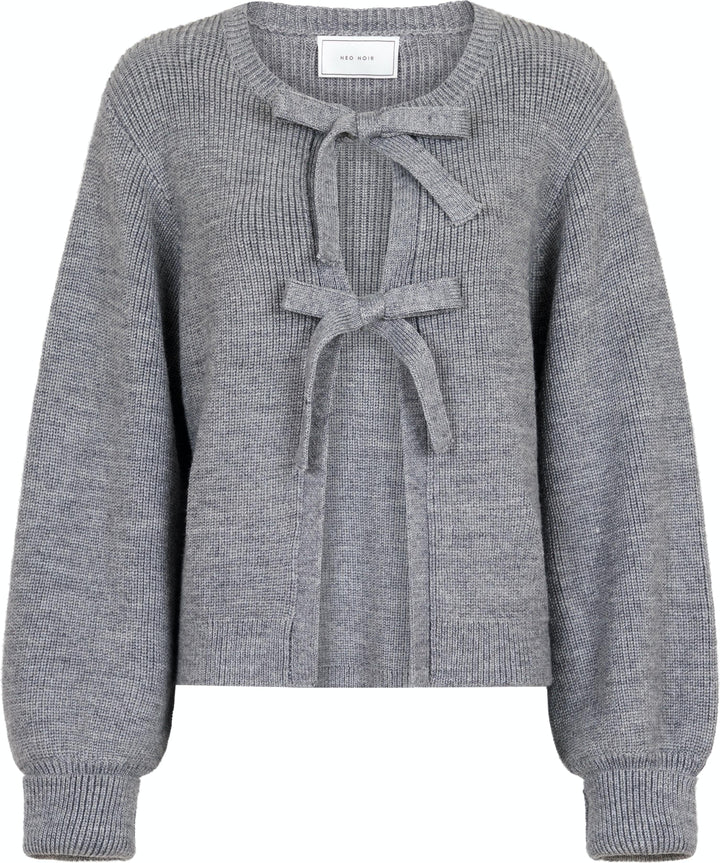 Neo Noir - Muscado Knit Cardigan - Grey Melange