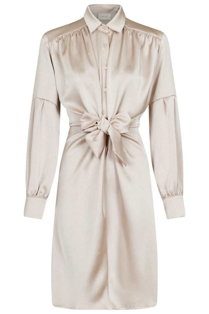 Neo Noir - Nima Heavy Satin Dress - Champagne Kjoler 