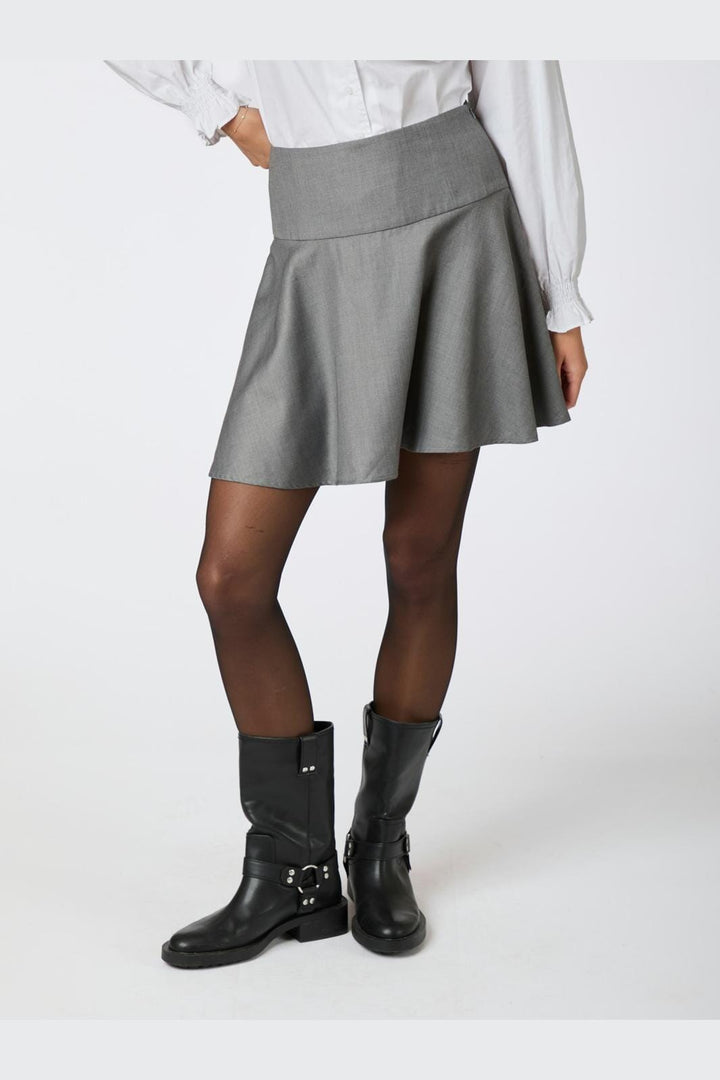 Neo Noir - Pamelo Skirt - Dark Grey Melange