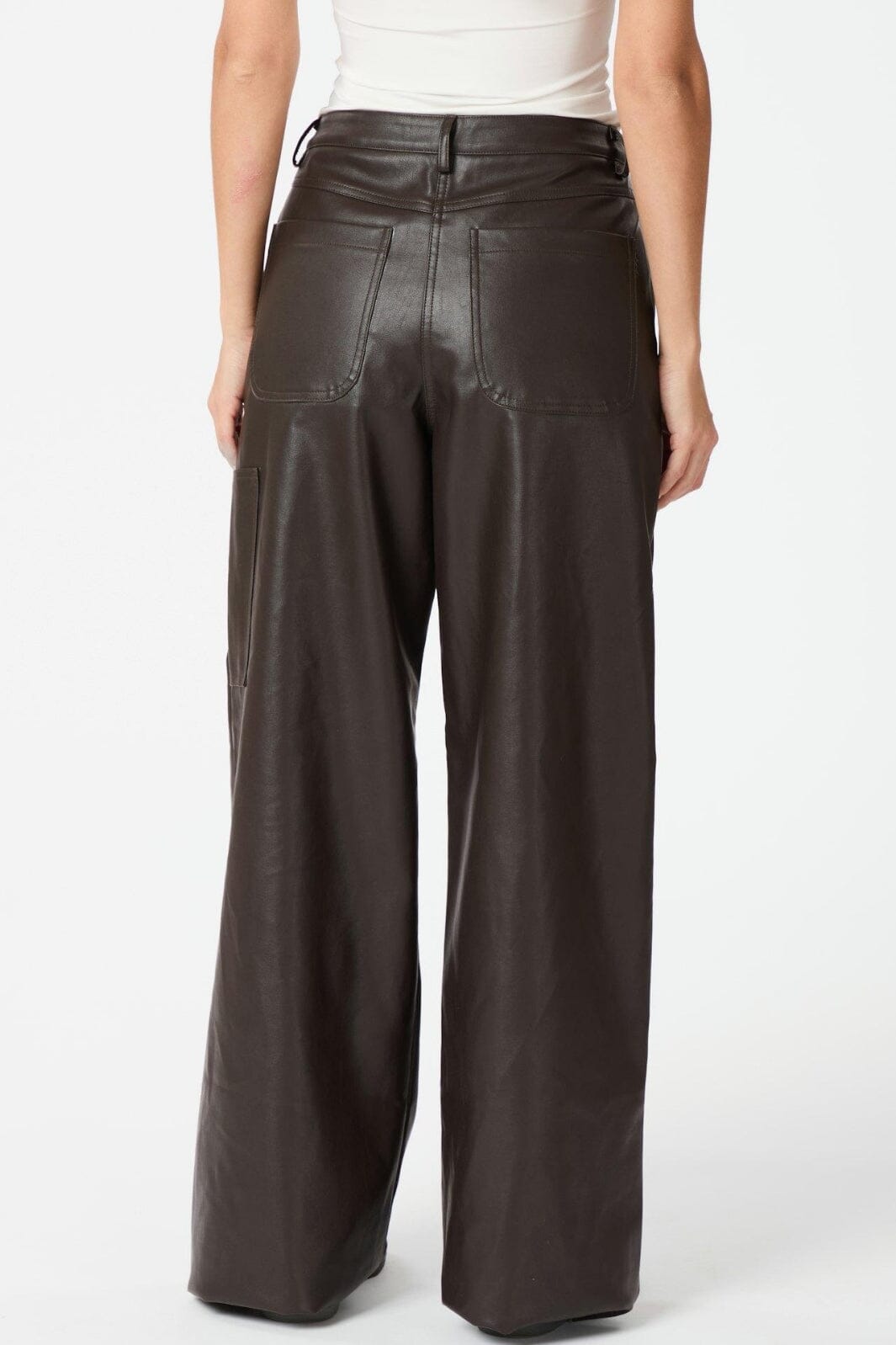 Neo Noir - Pinur Faux Leather Pants 164609 - 676 - Dark Brown