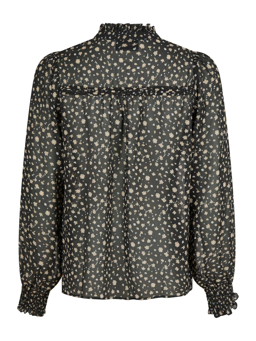 Neo Noir - Rhia Secret Flower Blouse - Black Bluser 