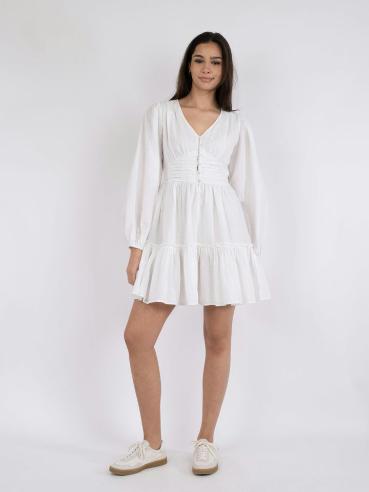 Neo Noir - Rihana Linen Dress - White