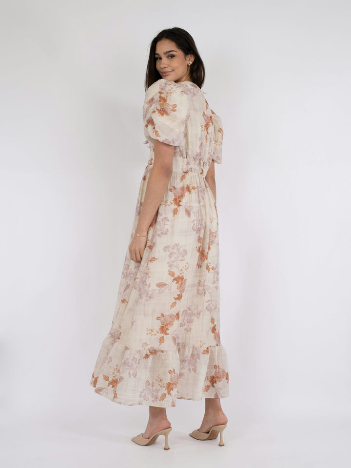 Neo Noir - Rilana Airy Floral Dress - Creme