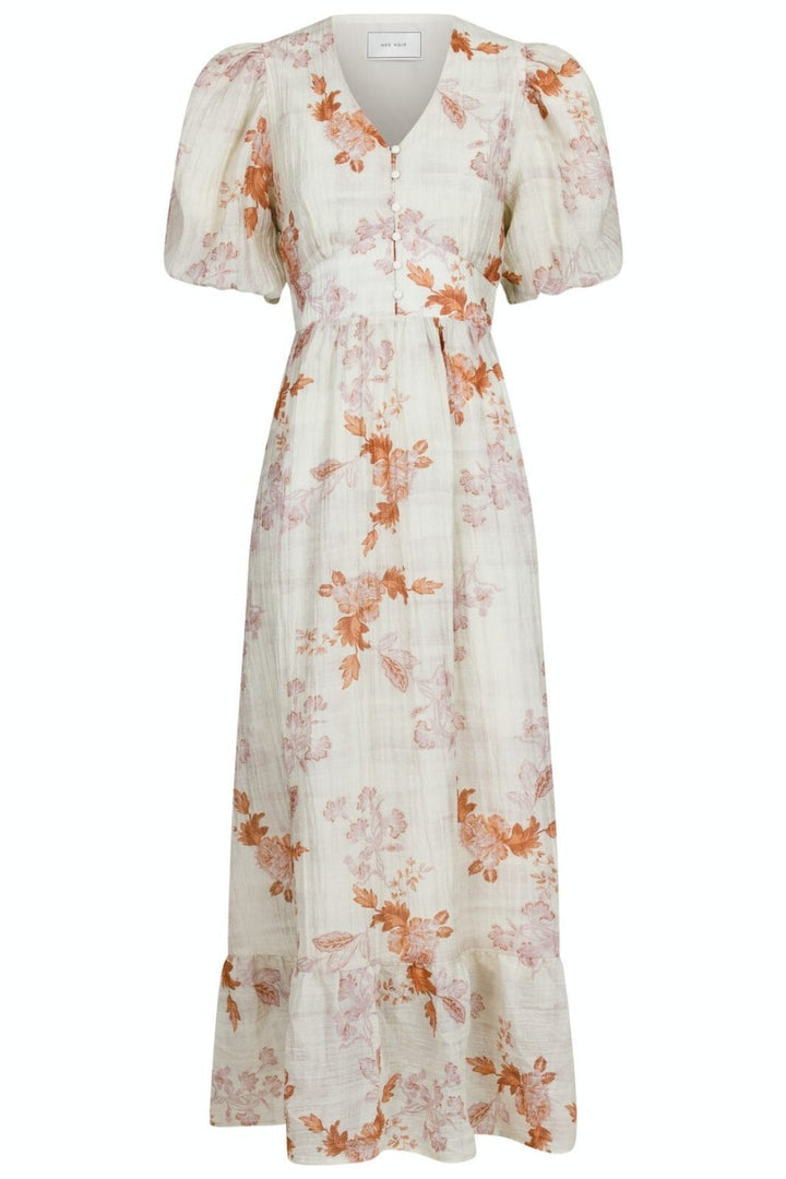 Neo Noir - Rilana Airy Floral Dress - Creme Kjoler 