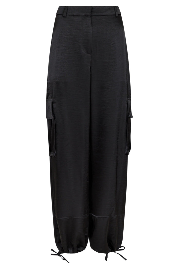 Neo Noir - Romy Heavy Sateen Pants - Black Bukser 