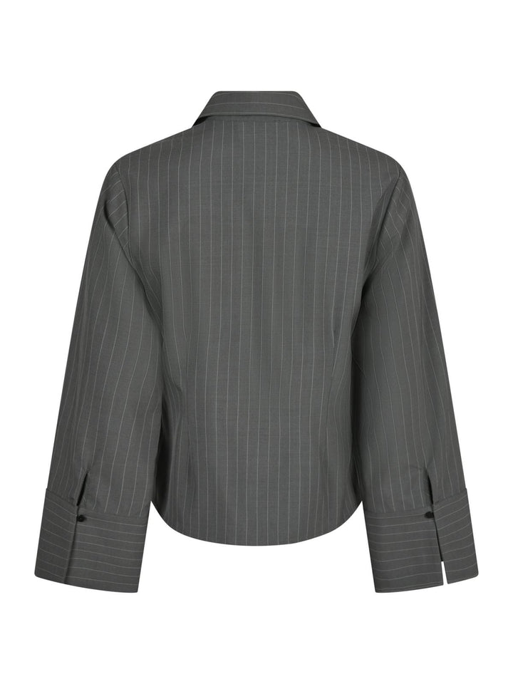 Neo Noir - Rosa Pinstripe Shirt - Grey Skjorter 