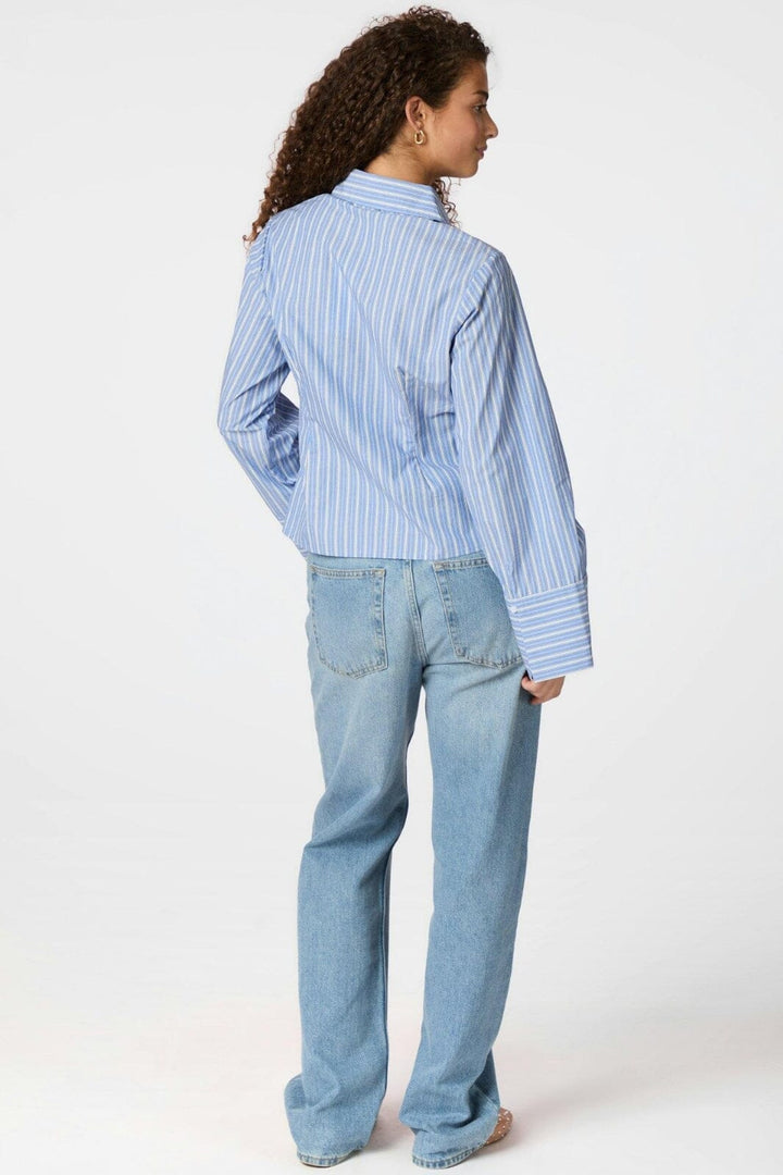 Neo Noir - Rosa Stripe Shirt 163139 - 140 - Blue