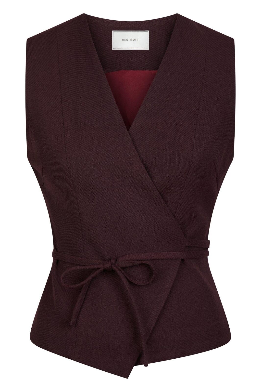 Neo Noir - Samara Wrap Waistcoat 161306 - 162 - Bordeaux