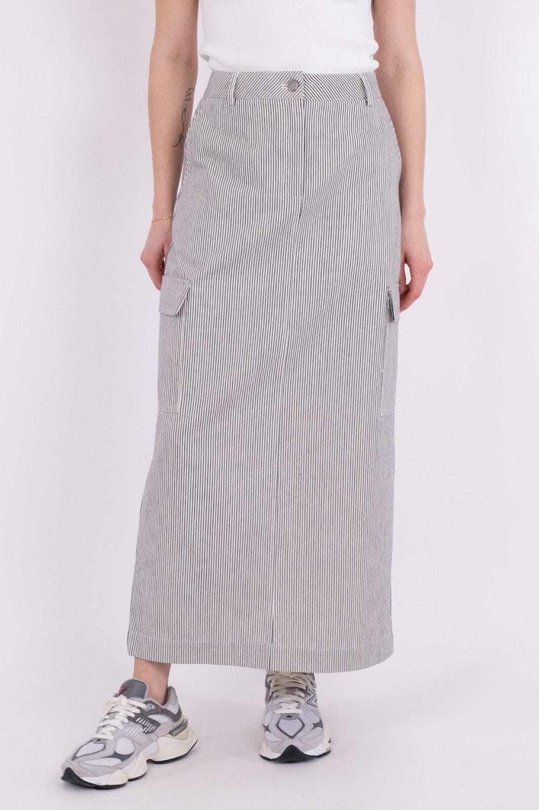 Neo Noir - Sannie Stripe Skirt - Off White Nederdele 