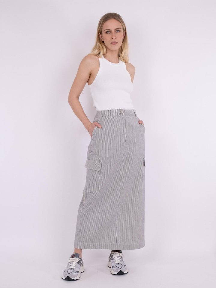 Neo Noir - Sannie Stripe Skirt - Off White Nederdele 