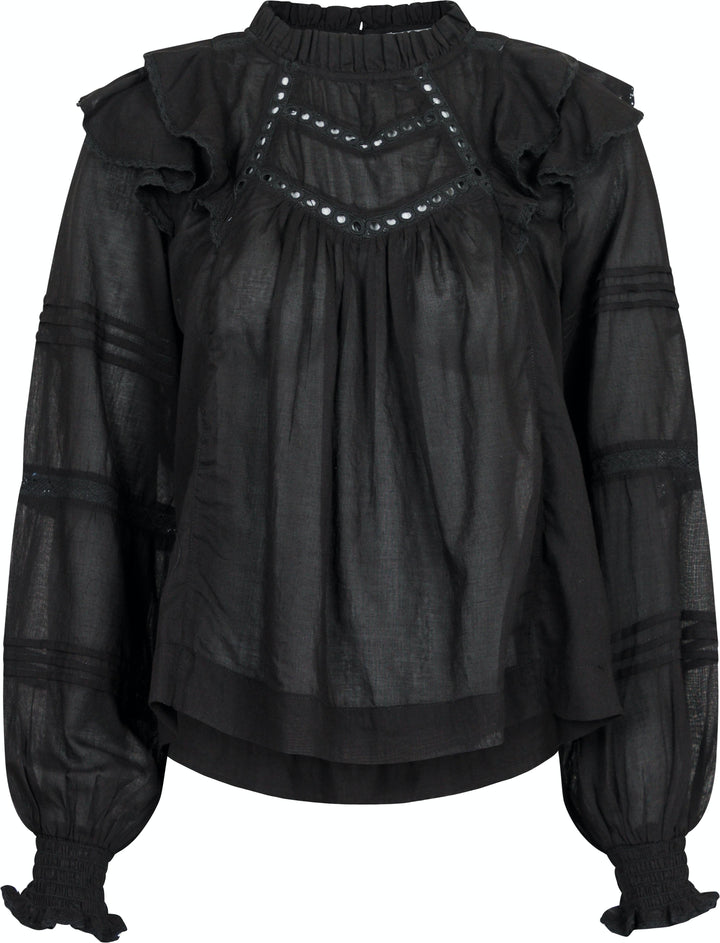 Neo Noir - Simkie S Voile Blouse - Black