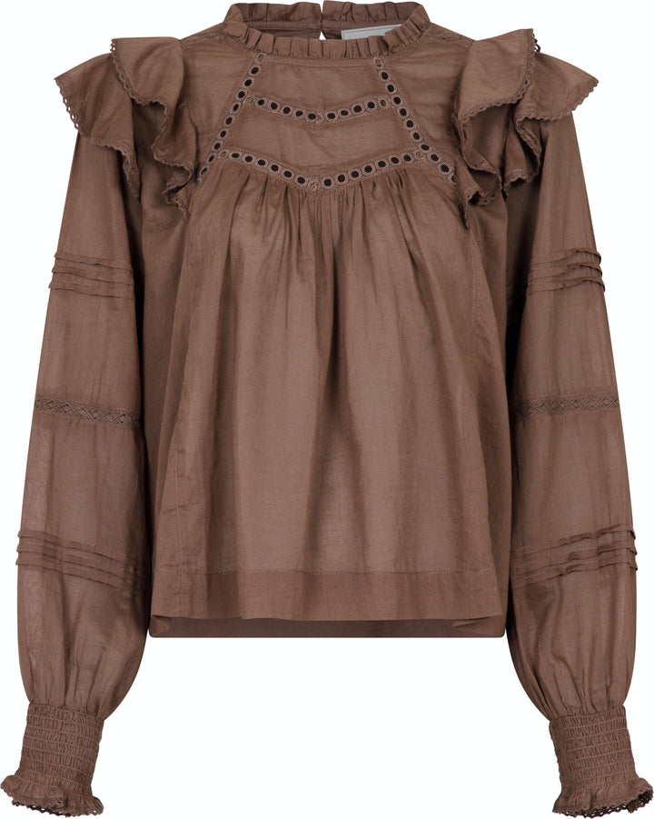 Neo Noir - Simkie S Voile Blouse - Light Brown