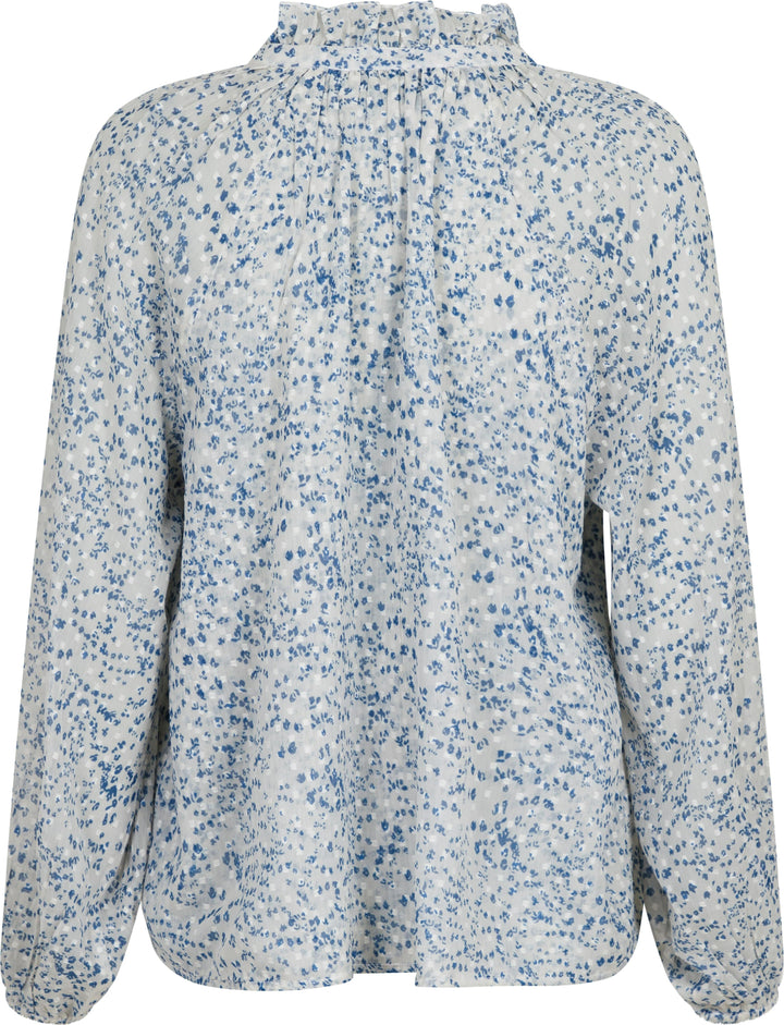 Neo Noir - Solbi Ditsy Dot Blouse - Light Blue