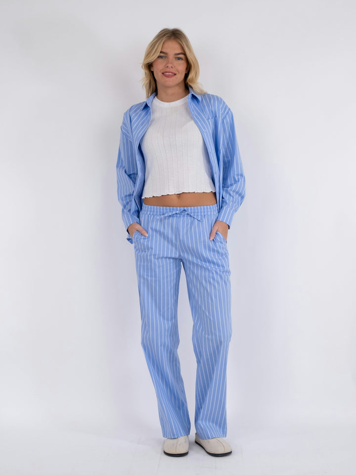 Neo Noir - Sonar Double Stripe Pants - Light Blue