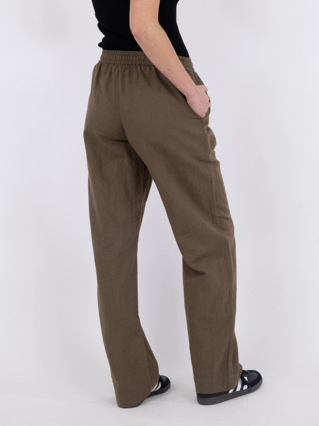 Neo Noir - Sonar Linen Pants - Army Bukser 