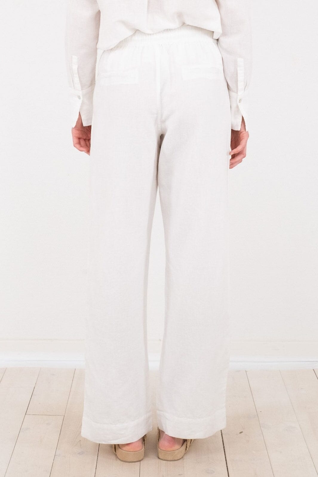 Neo Noir - Sonar Linen Pants - White Bukser 