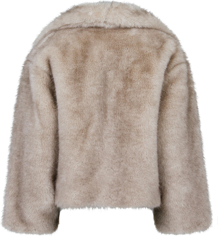 Neo Noir - Stephanie Faux Fur Jacket - Beige