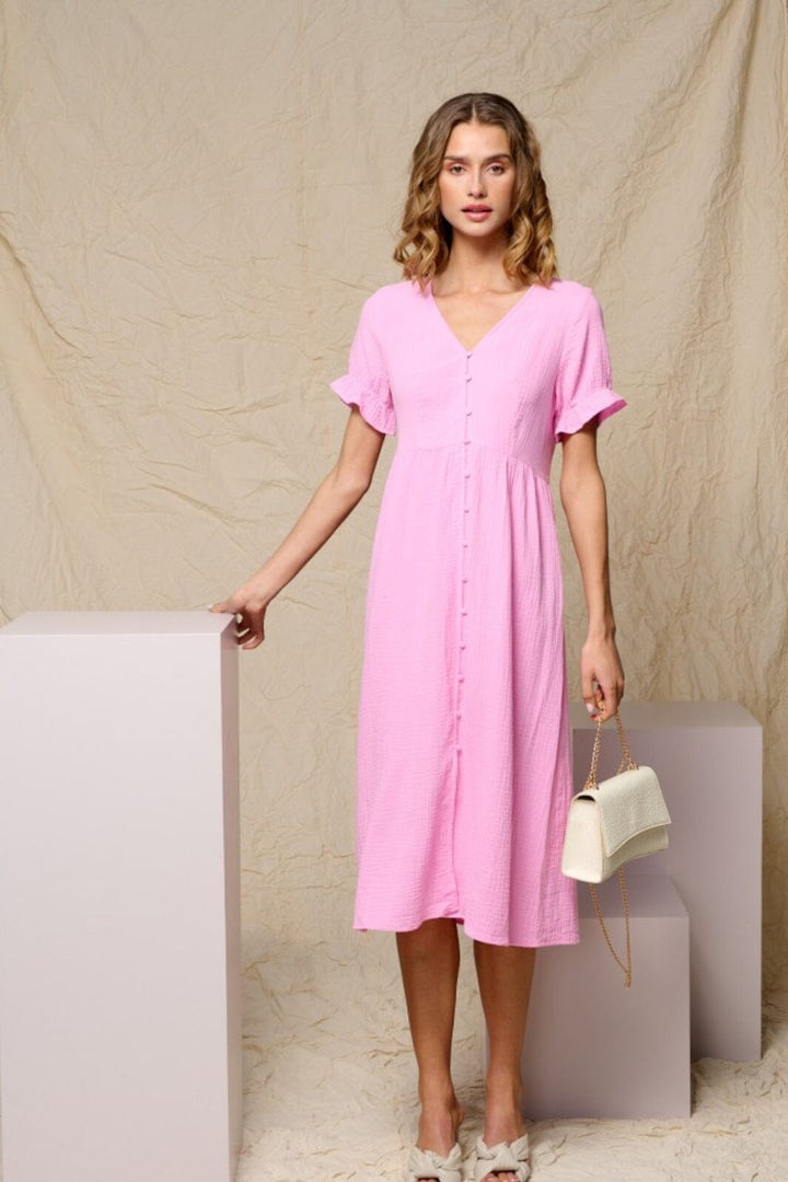 Noella - Aleppo Long Dress - Pink Kjoler 