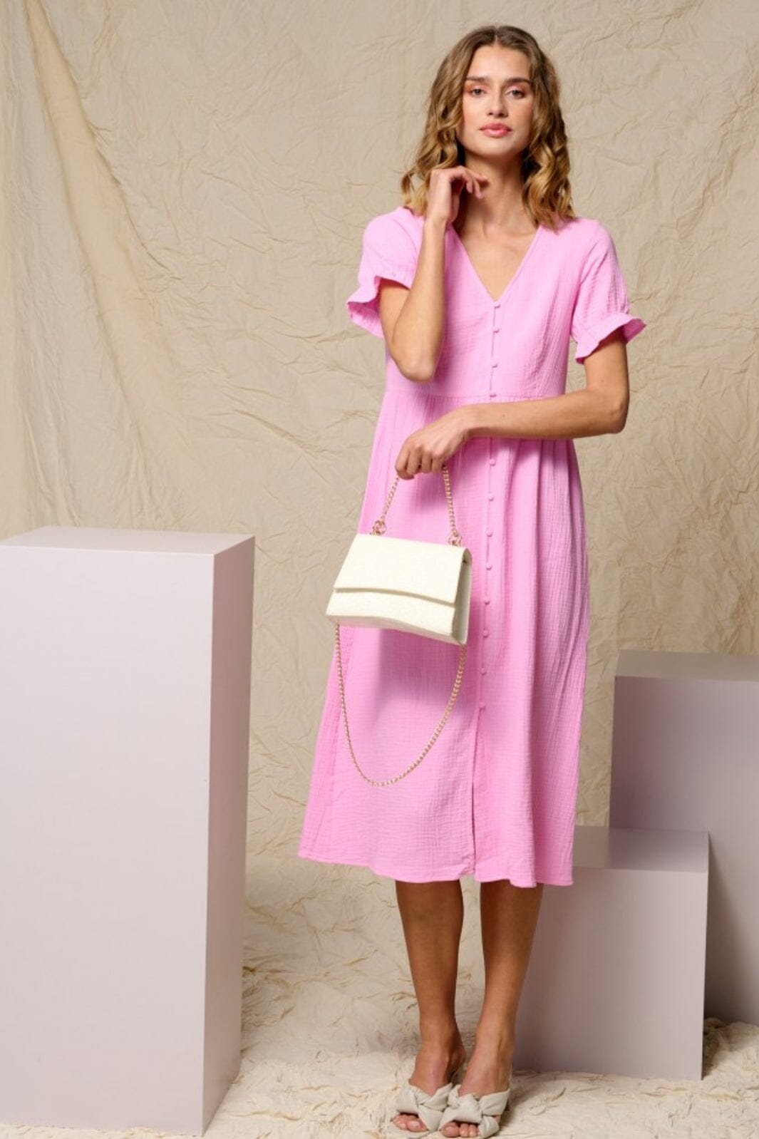 Noella - Aleppo Long Dress - Pink Kjoler 