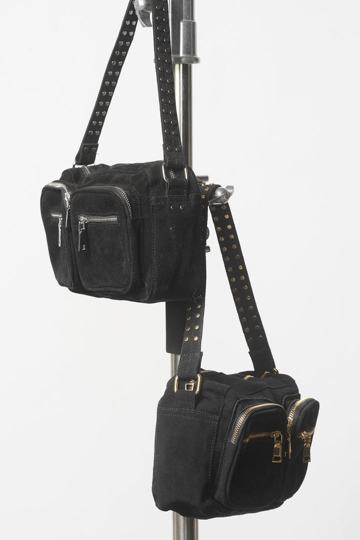 Noella - Celina Bag Real Suede W. Gold - Black Tasker 