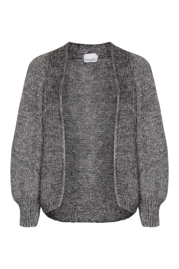 Noella - Fora Knit Cardigan - 019 Dark Grey Melange Cardigans 