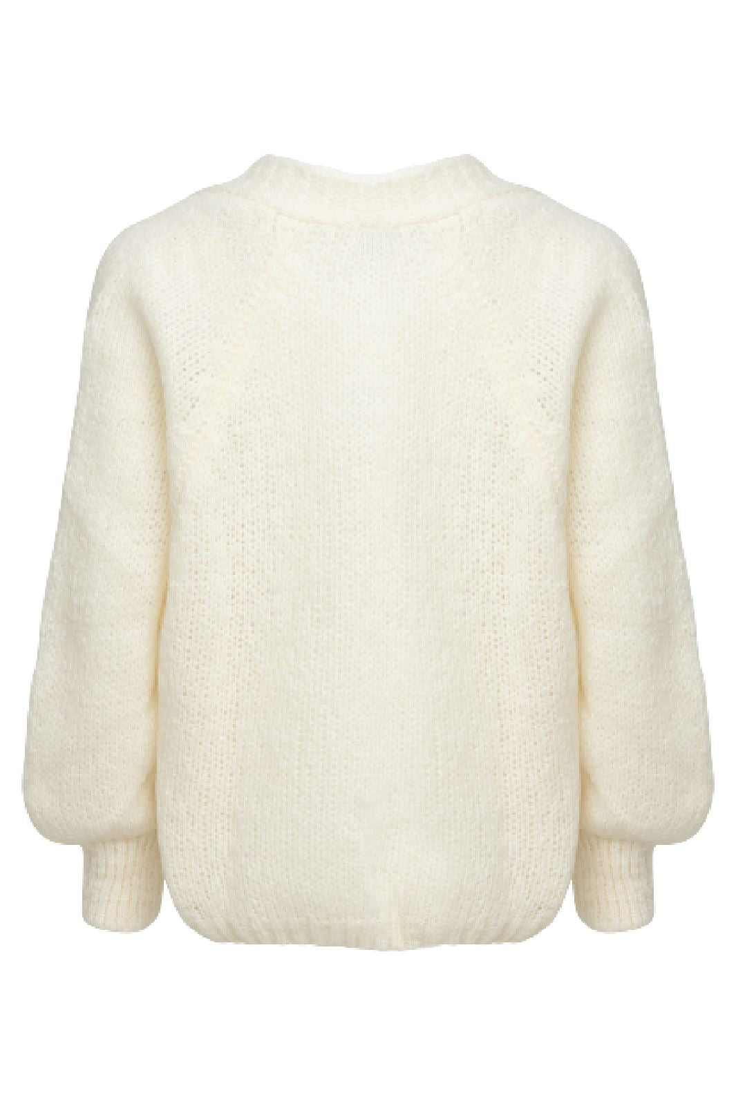 Noella - Fora Knit Cardigan - White Cardigans 