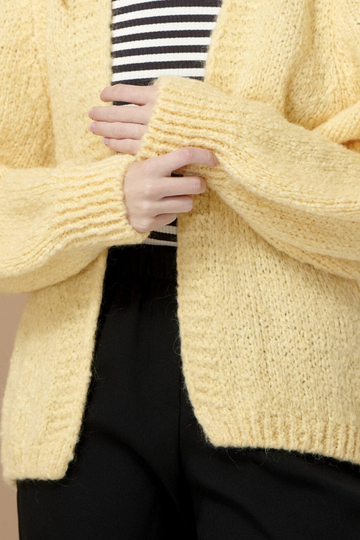 Noella - Fora Knit Cardigan - Yellow Melange Cardigans 