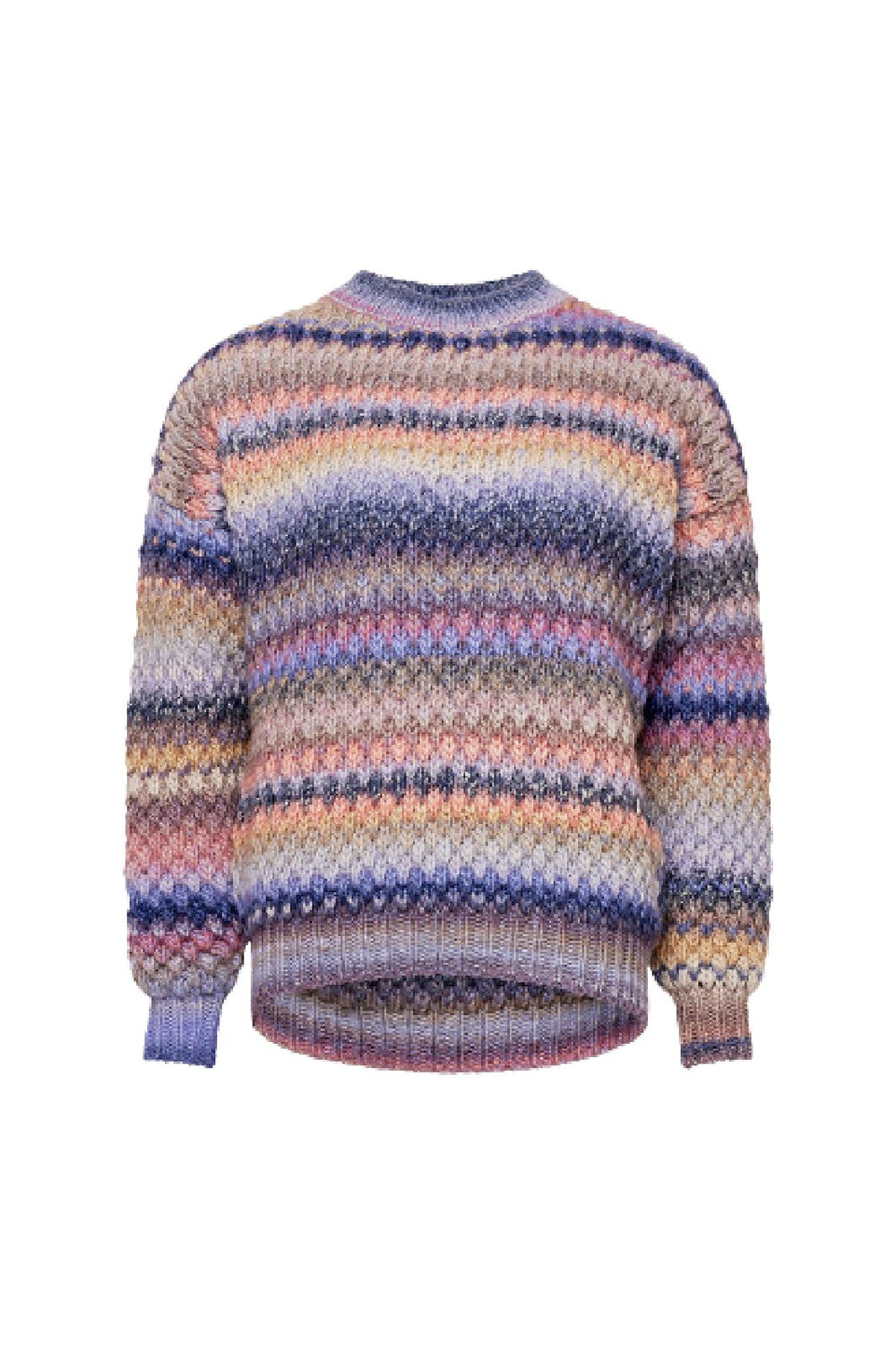 Noella - Gio Knit Blouse - Rainbow Mix Strikbluser 