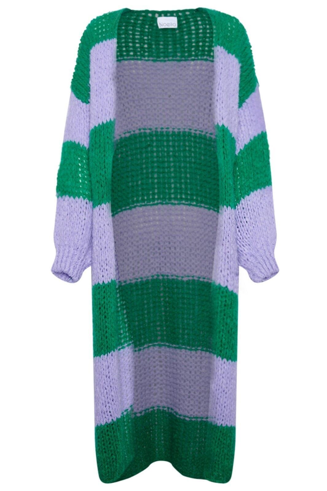 Noella - Jagger Knit Cardigan - 1039 Orabel Green Stripe Cardigans 