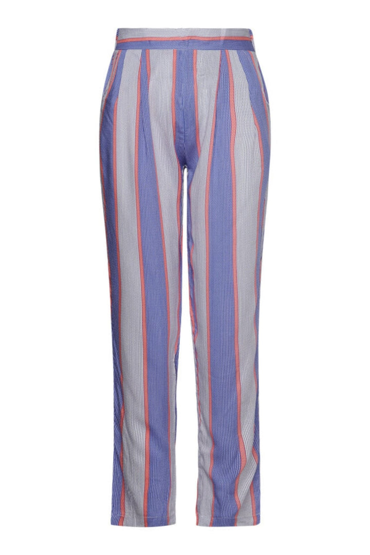 Noella - Jean Pants Viscose - 554 Blue/Blush Stripe Bukser 