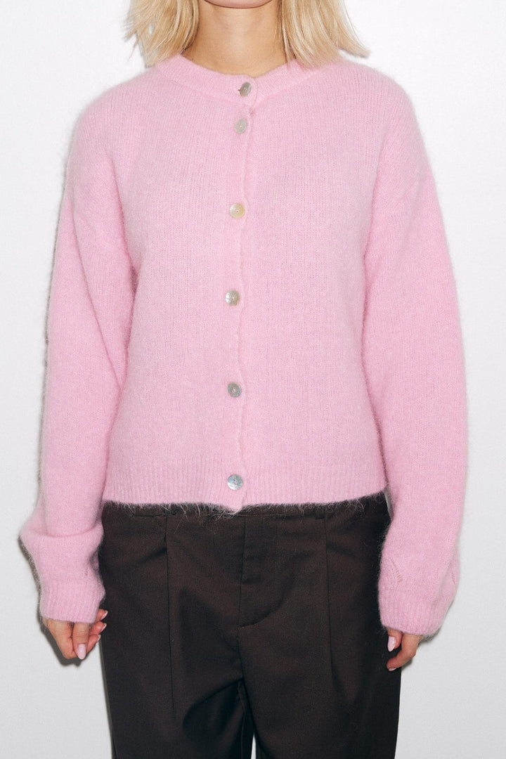 Noella - Kae Ss Knit Cardigan 12940086 - 549 - Blush Cardigans 