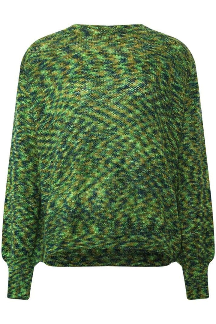 Noella - Kashana Knit - 1227 Greeen Combo Strikbluser 