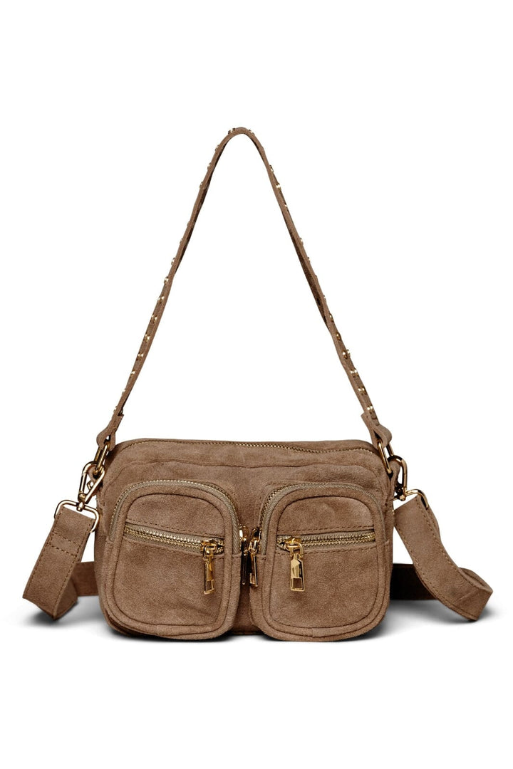 Noella - Kendra Bag Real Suede W. Gold - Taupe Tasker 